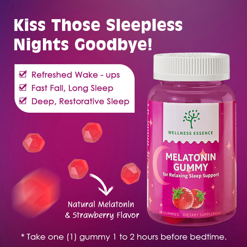 Wellness Essence Melatonin Gummy 5 mg for Relaxing Sleep Support