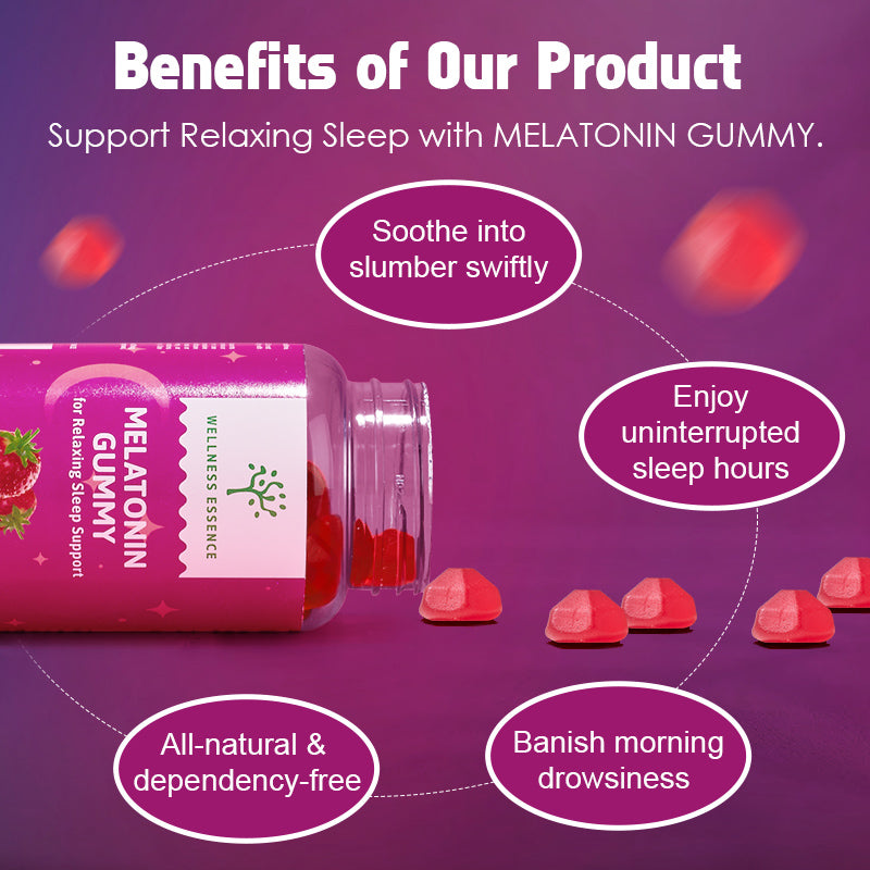 Wellness Essence Melatonin Gummy 5 mg for Relaxing Sleep Support